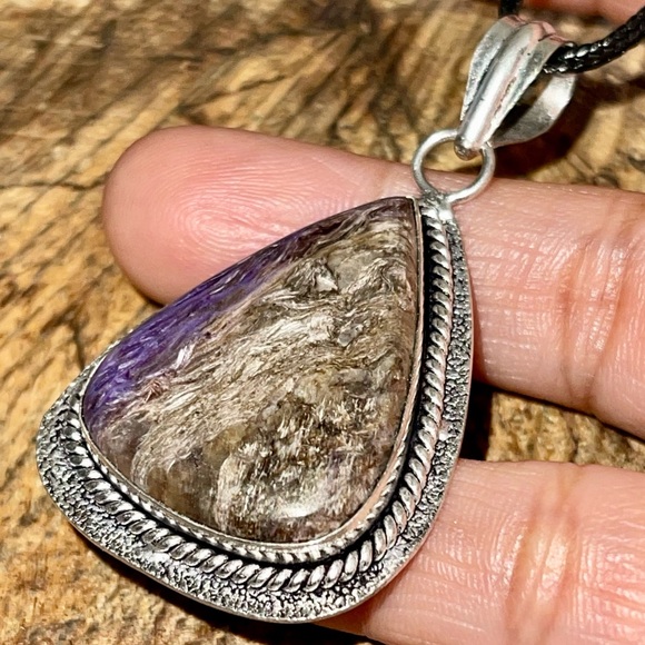 Purple Charoite Pendant 2” - Picture 1 of 14
